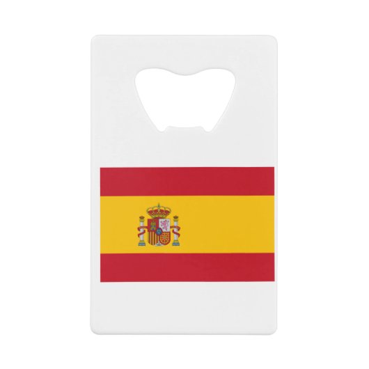 スペイン国旗 クレジットカード栓抜き (正面)