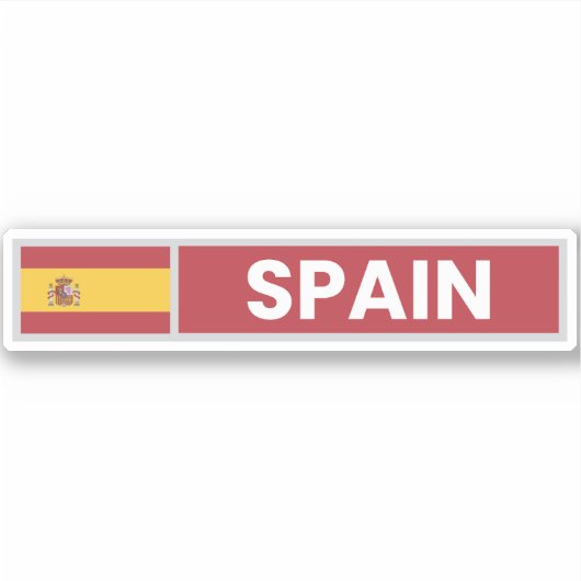 スペイン国旗 シール (正面)