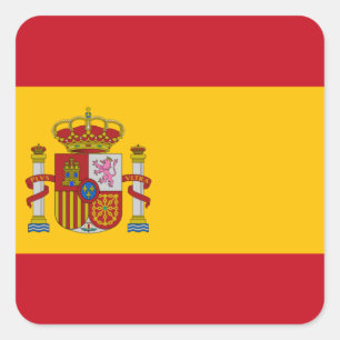スペイン国旗 スクエアシール