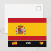 スペイン国旗 & スペイン国 旅行 / スペイン ポストカード (正面/裏面)