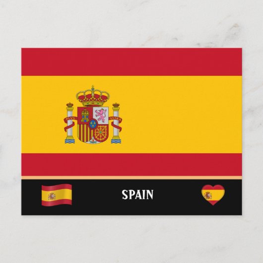 スペイン国旗 & スペイン国 旅行 / スペイン ポストカード (正面)