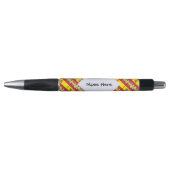 スペイン国旗 タイル状 個人名入り  ボールペン (正面)