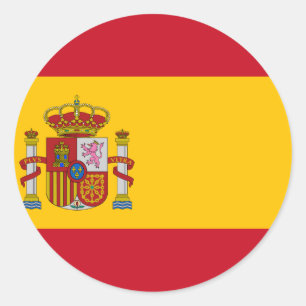 スペイン国旗 – バンデラ・デ・エスパーニャスペインの国旗 ラウンドシール