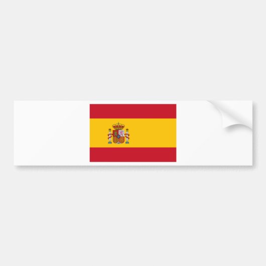 スペイン国旗 バンパーステッカー (正面)