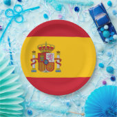 スペイン国旗 ペーパープレート (パーティー)