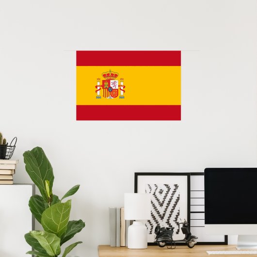スペイン国旗 ポスター (ホームオフィス)