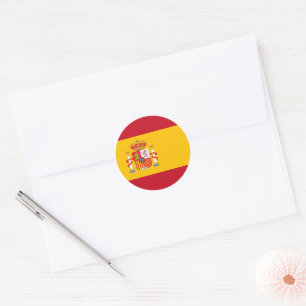スペイン国旗 ラウンドシール