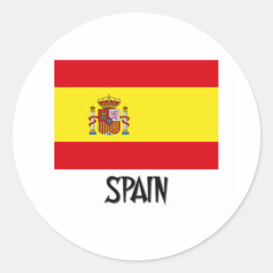 スペイン国旗 ラウンドシール