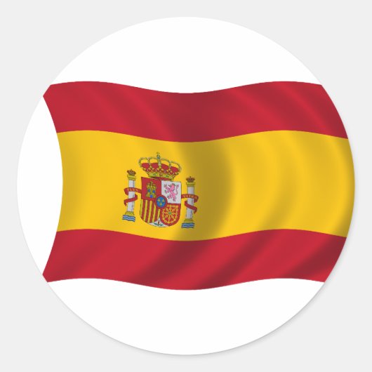 スペイン国旗 ラウンドシール (正面)