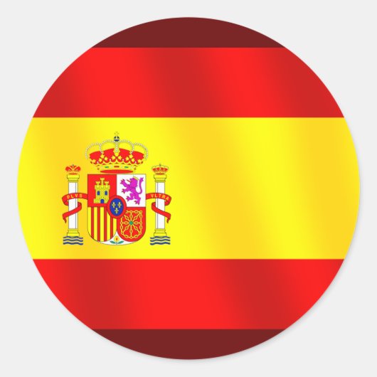 スペイン国旗 ラウンドシール (正面)