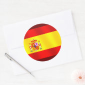 スペイン国旗 ラウンドシール (封筒)