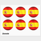 スペイン国旗 ラウンドシール (シート)