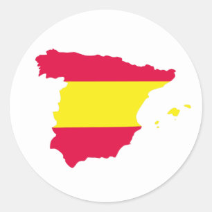 スペイン国旗 ラウンドシール