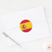 スペイン国旗 ラウンドシール (封筒)