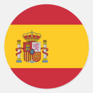 スペイン国旗 ラウンドシール
