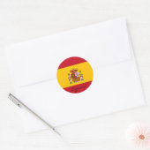 スペイン国旗 ラウンドシール (封筒)
