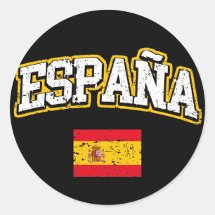スペイン国旗 ラウンドシール