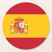 スペイン国旗 ラウンドペーパーコースター (正面)