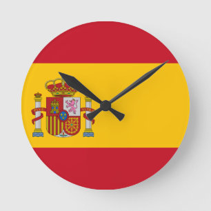 スペイン国旗 ラウンド壁時計