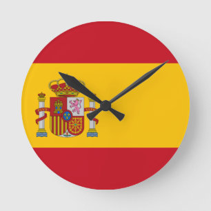スペイン国旗 ラウンド壁時計