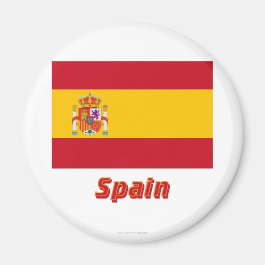 スペイン国旗(名前) マグネット (正面)