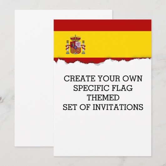 スペイン国旗 招待状 (正面/裏面)