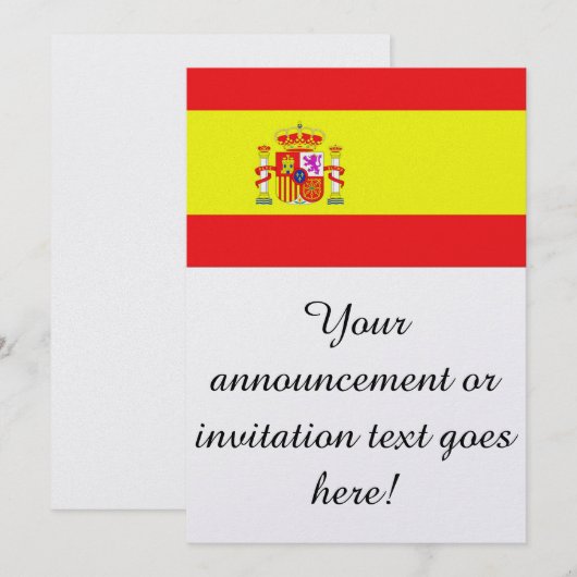 スペイン国旗 招待状 (正面/裏面)