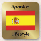 スペイン国旗+文字コースター コースター (正面)