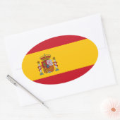 スペイン国旗 楕円形シール (封筒)