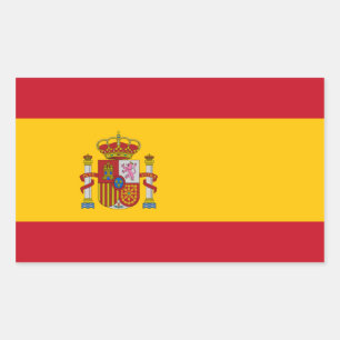 スペイン国旗 長方形シール