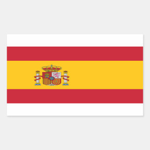 スペイン国旗 長方形シール