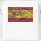スペイン国旗 長方形シール (バッグ)