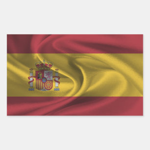 スペイン国旗 長方形シール