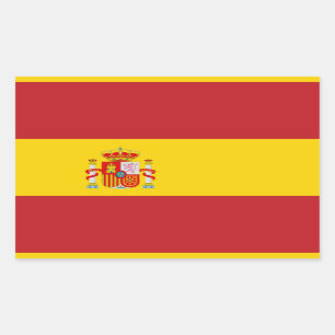 スペイン国旗 長方形シール