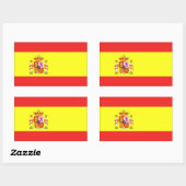 スペイン国旗 長方形シール (シート)