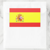 スペイン国旗 長方形シール (バッグ)