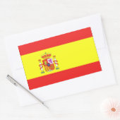 スペイン国旗 長方形シール (封筒)