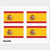 スペイン国旗 長方形シール (シート)