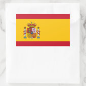 スペイン国旗 長方形シール (バッグ)
