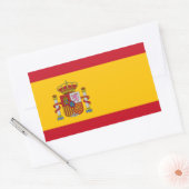 スペイン国旗 長方形シール (封筒)