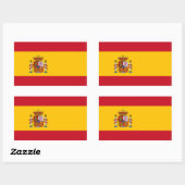 スペイン国旗 長方形シール (シート)