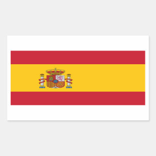 スペイン国旗 長方形シール