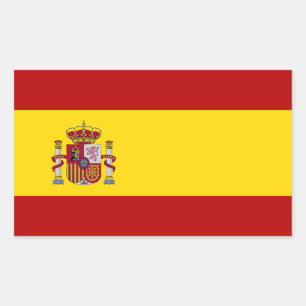 スペイン国旗 長方形シール