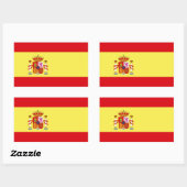 スペイン国旗 長方形シール (シート)