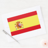 スペイン国旗 長方形シール (封筒)