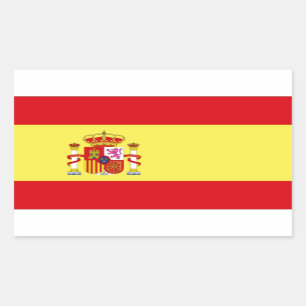 スペイン国旗 長方形シール