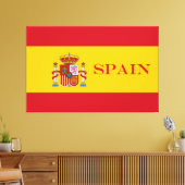 スペイン国旗 – Bandera de Espana キャンバスプリント (インサイチュ (リビング))