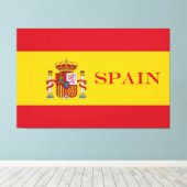 スペイン国旗 – Bandera de Espana キャンバスプリント (インサイチュ (ウッドフロア))