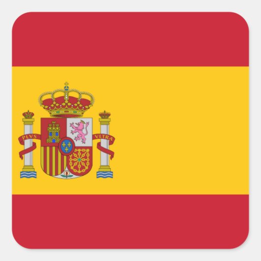 スペイン国旗 – Bandera de Espana スクエアシール (正面)
