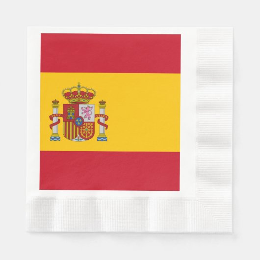 スペイン国旗 – Bandera de Espana 縁ありランチョンナプキン (正面)